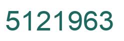 Number 5121963 green image