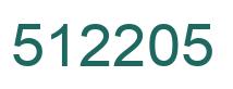 Number 512205 green image