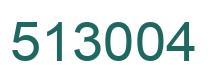 Number 513004 green image