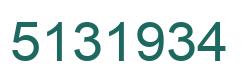 Number 5131934 green image