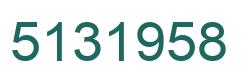 Number 5131958 green image