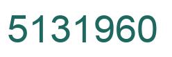 Number 5131960 green image