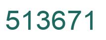 Number 513671 green image