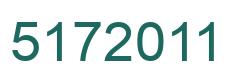 Number 5172011 green image