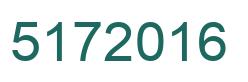 Number 5172016 green image