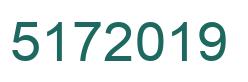 Number 5172019 green image