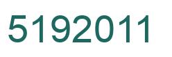 Number 5192011 green image