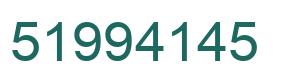 Number 51994145 green image