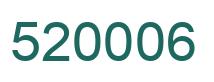 Number 520006 green image