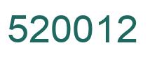 Number 520012 green image