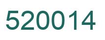 Number 520014 green image