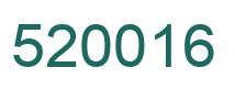 Number 520016 green image