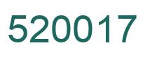 Number 520017 green image