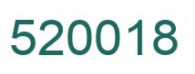 Number 520018 green image