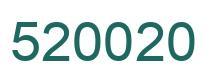 Number 520020 green image