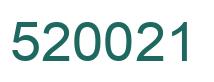 Number 520021 green image