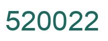 Number 520022 green image