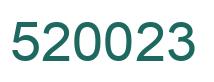 Number 520023 green image
