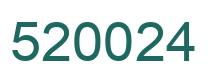 Number 520024 green image