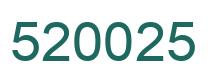 Number 520025 green image