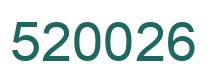 Number 520026 green image