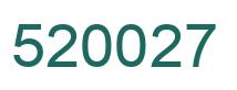 Number 520027 green image
