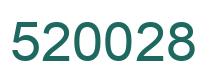 Number 520028 green image