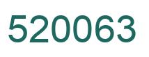 Number 520063 green image