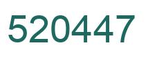 Number 520447 green image