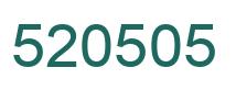 Number 520505 green image