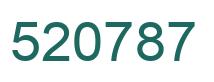Number 520787 green image