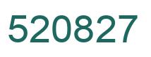 Number 520827 green image
