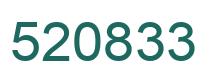 Number 520833 green image