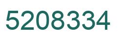 Number 5208334 green image