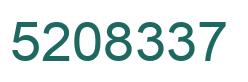 Number 5208337 green image