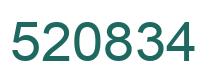 Number 520834 green image