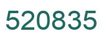 Number 520835 green image