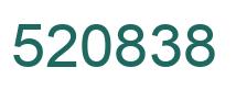 Number 520838 green image