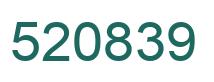 Number 520839 green image