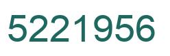 Number 5221956 green image