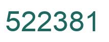 Number 522381 green image