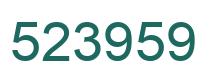 Number 523959 green image