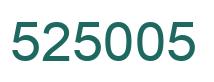 Number 525005 green image