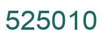 Number 525010 green image