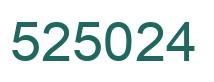 Número 525024 imagen verde