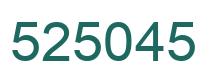 Number 525045 green image