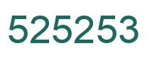 Number 525253 green image