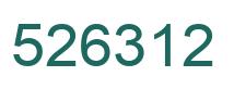 Number 526312 green image