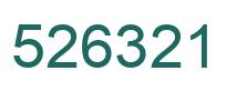 Number 526321 green image