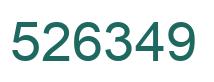 Number 526349 green image